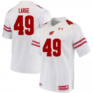 Men's Wisconsin Badgers NCAA #49 Cam Large White Authentic Under Armour Stitched College Football Jersey YM31K08UB